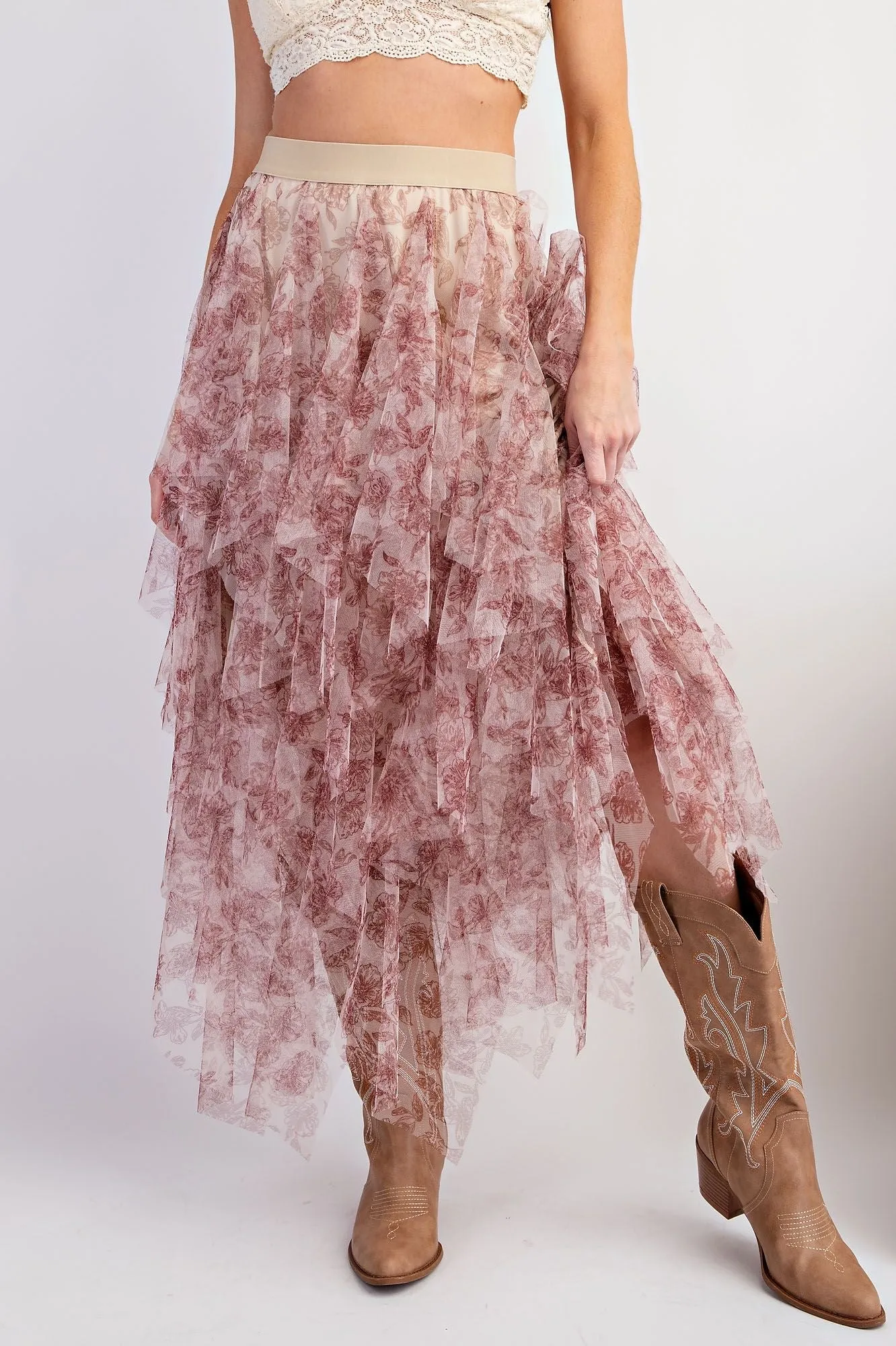 Mesh Layered Ballerina Skirt