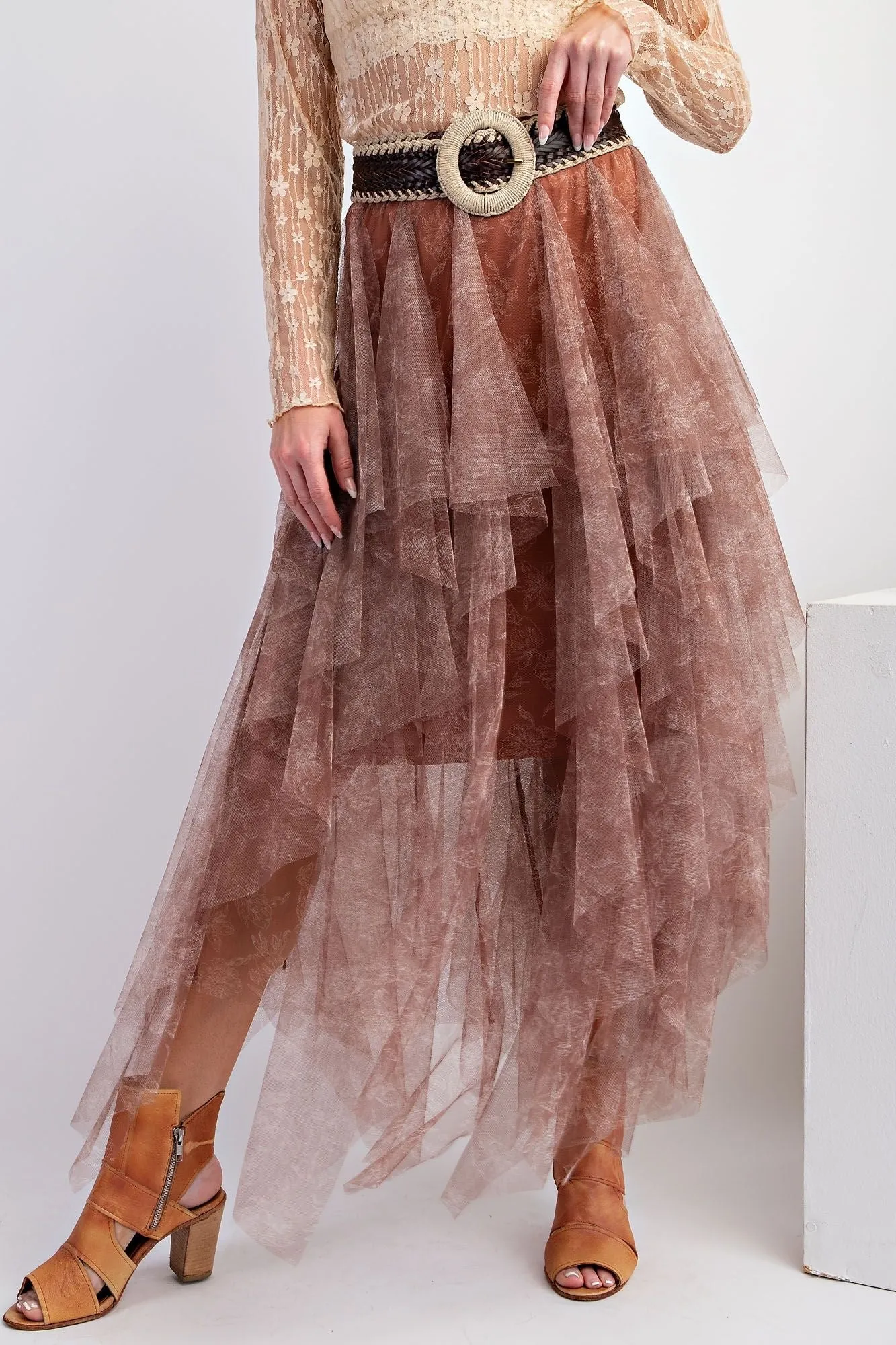 Mesh Layered Ballerina Skirt
