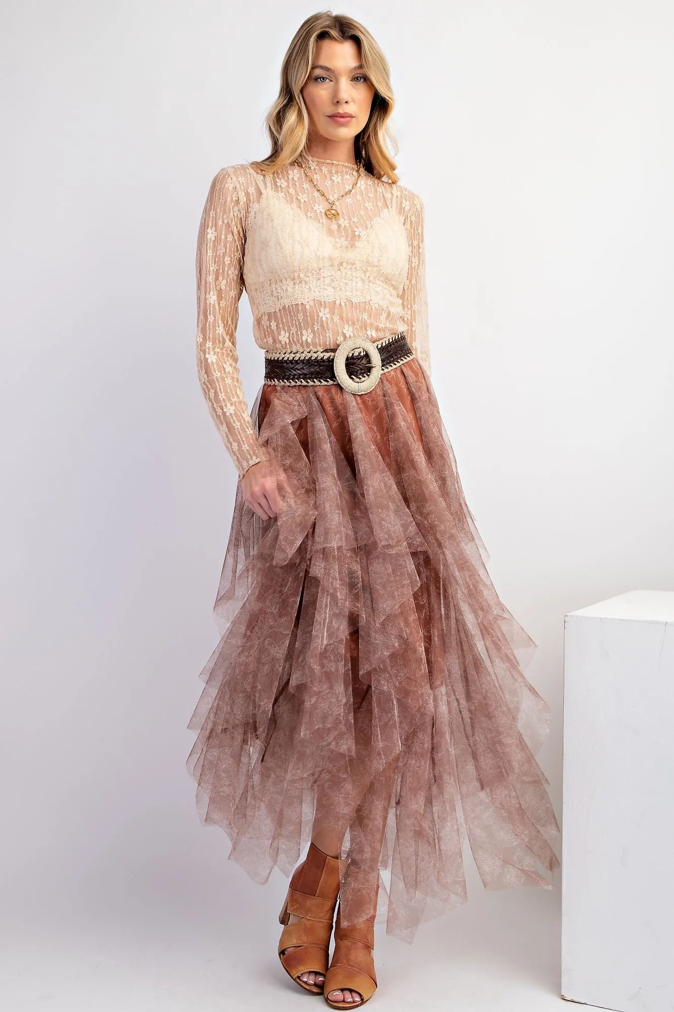 Mesh Layered Ballerina Skirt