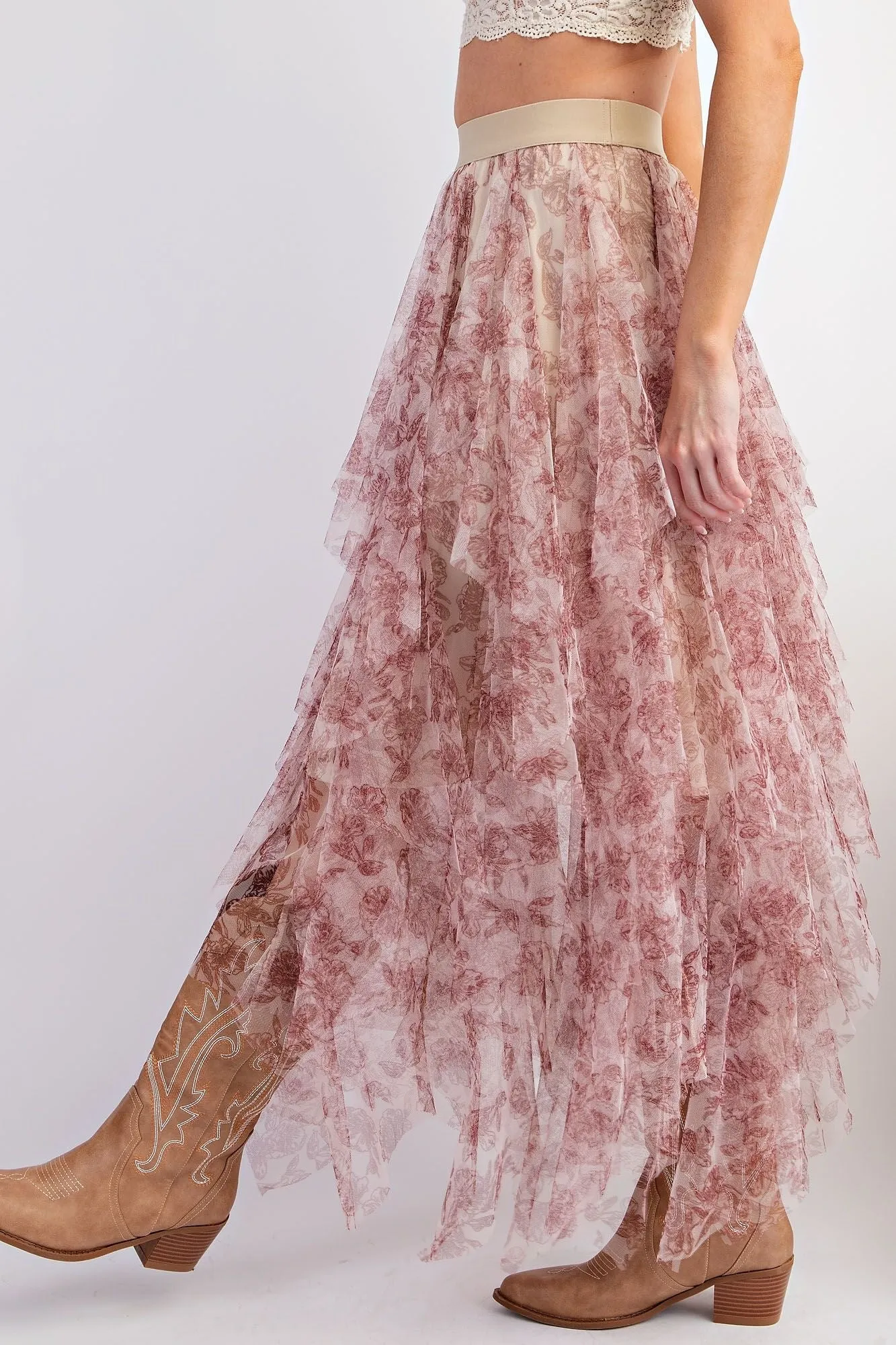 Mesh Layered Ballerina Skirt