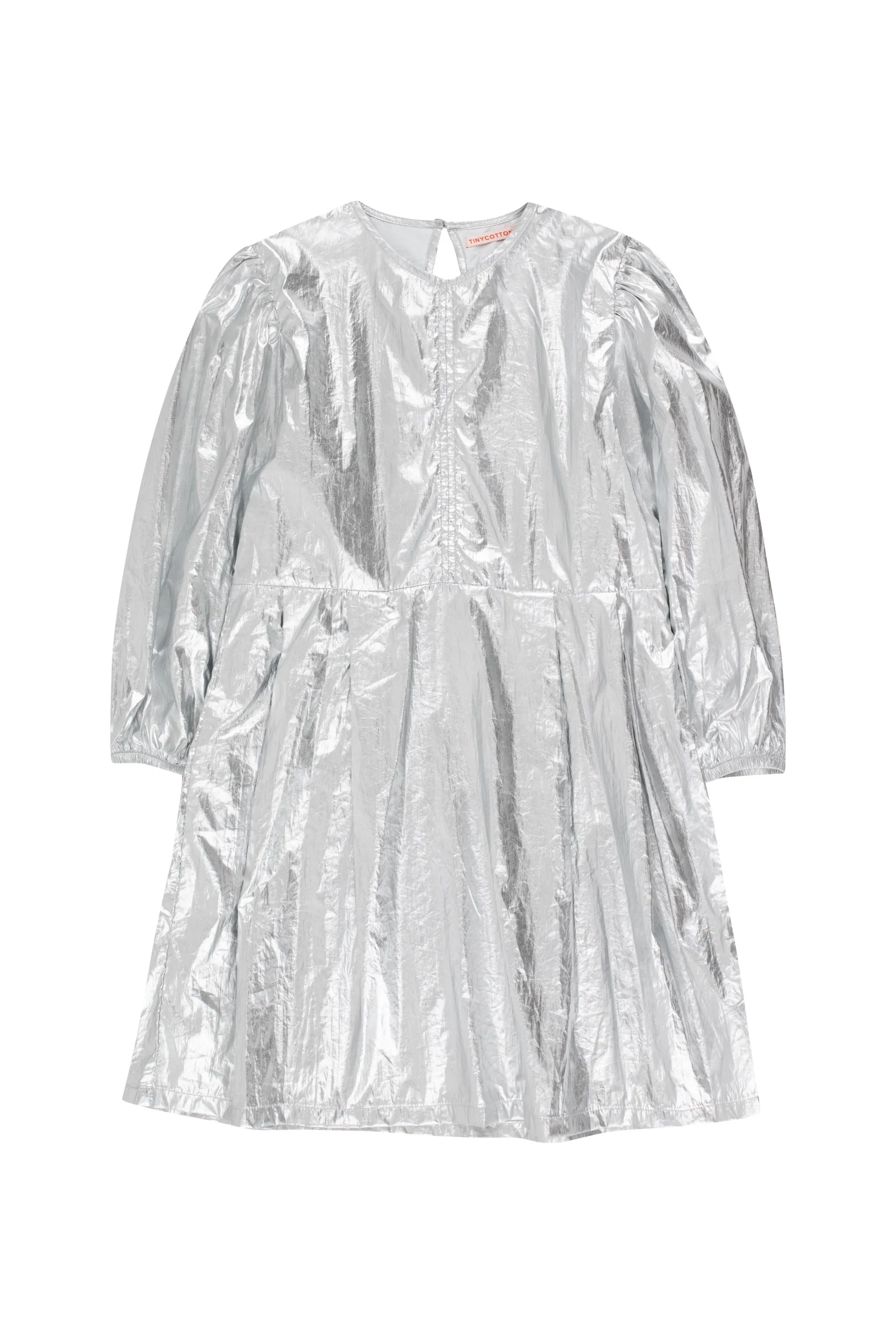 Metalic Dress in Silver Metalic