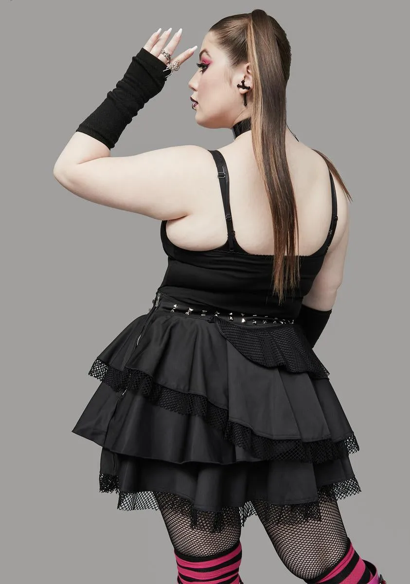 Miss Shadow Dancer Layered Ruffle Skirt