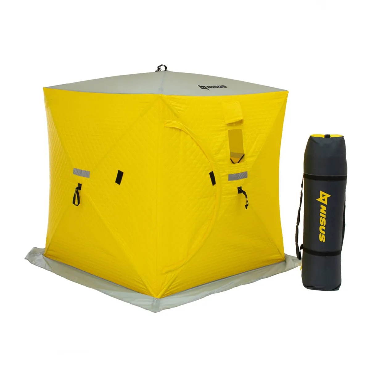 NISUS Insulated 3-Person Cube Series Pop-up Ice Fishing Shelter
