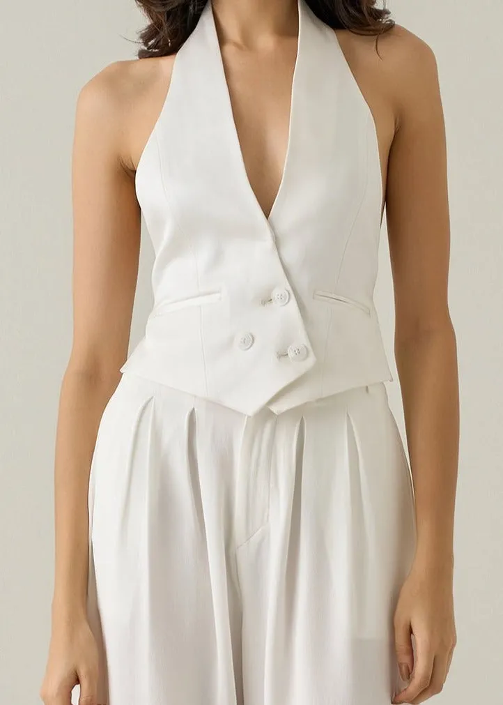 Open Back Waist Coat & Bollywood Trousers Co-ord Set