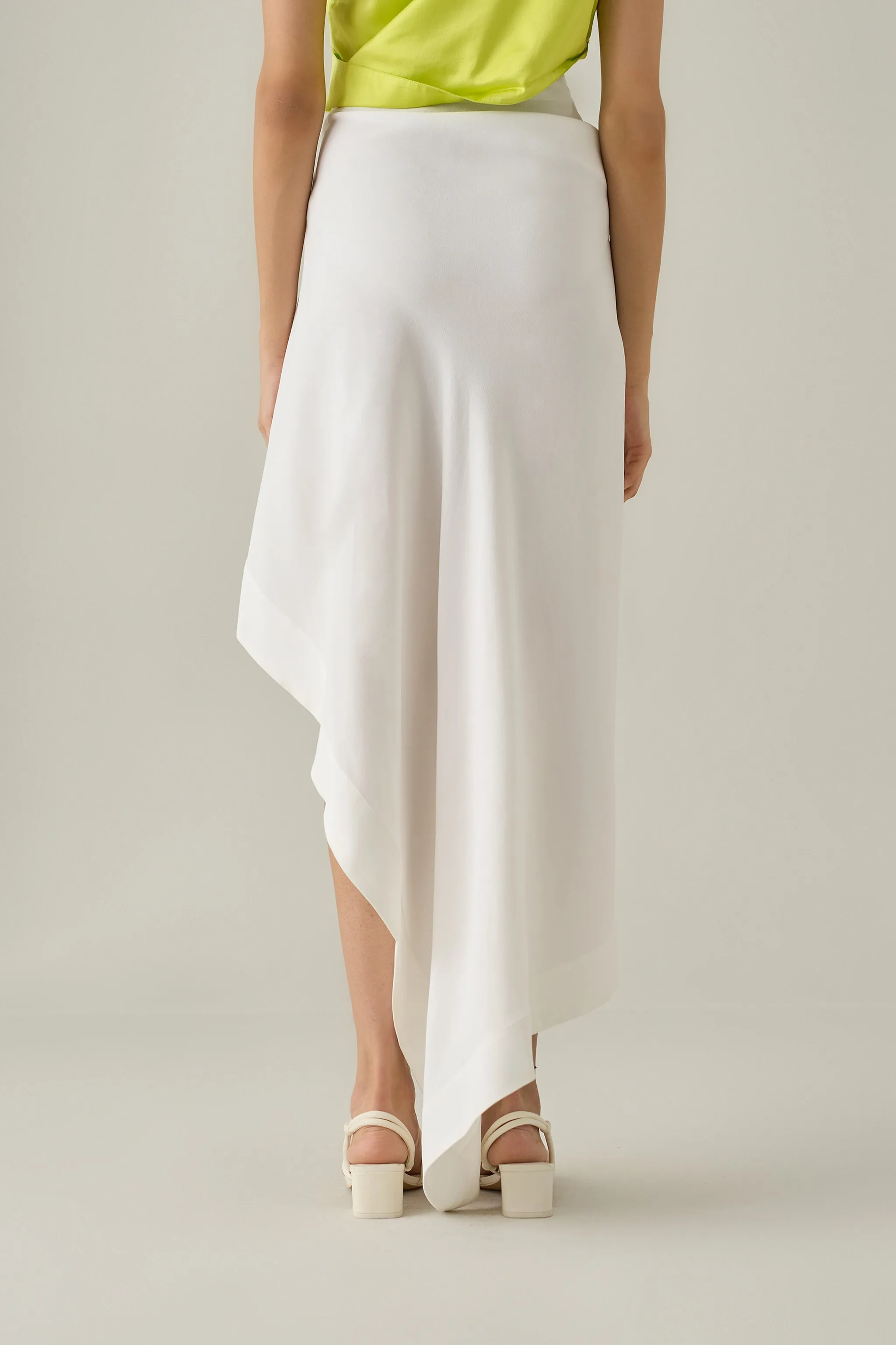 Open Back Waist Coat & Sari Draped Skirt Co-ord Set