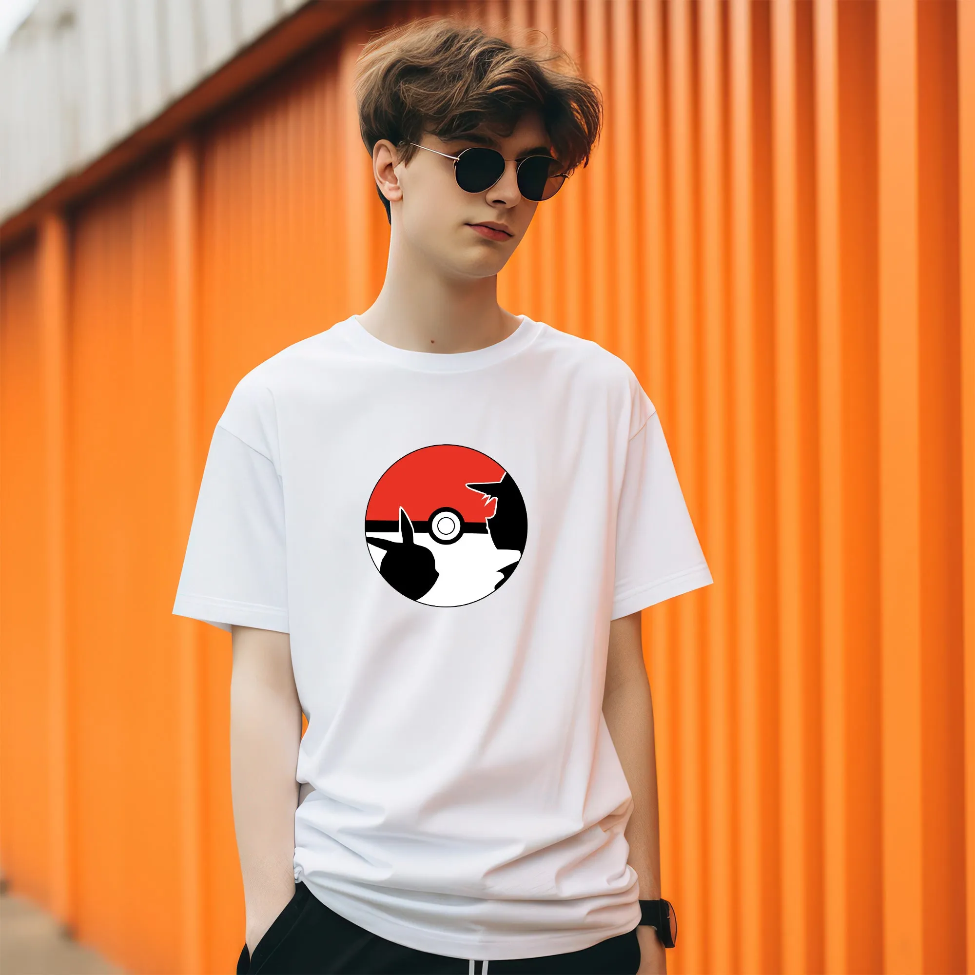 Pokemon Ash Ketchum Pikachu Adult T-shirt