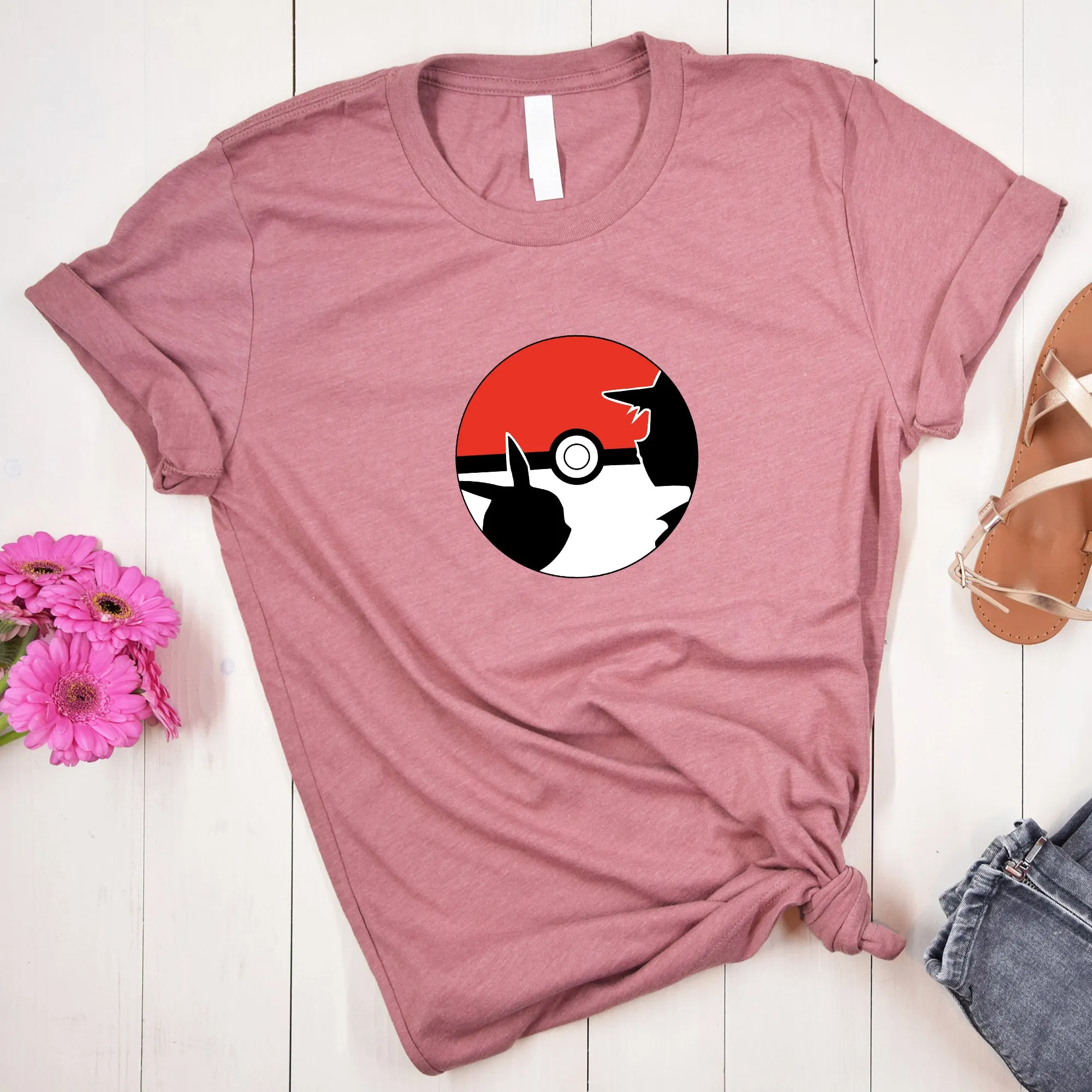 Pokemon Ash Ketchum Pikachu Adult T-shirt