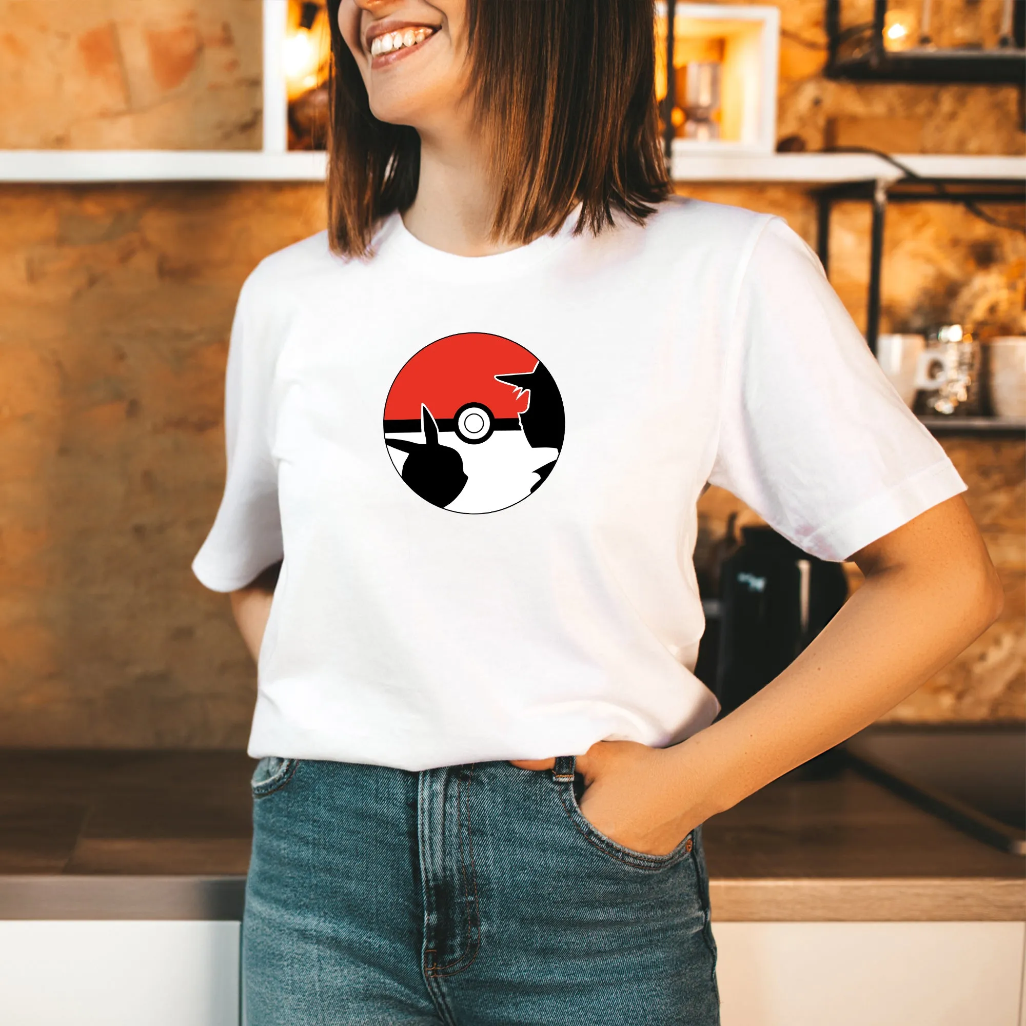 Pokemon Ash Ketchum Pikachu Adult T-shirt
