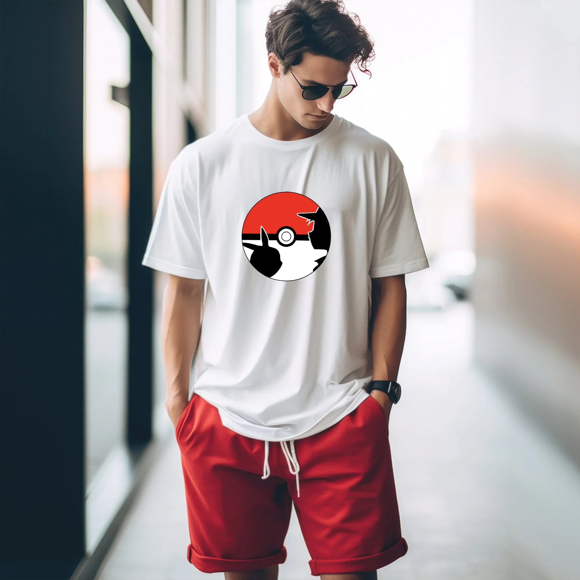 Pokemon Ash Ketchum Pikachu Adult T-shirt