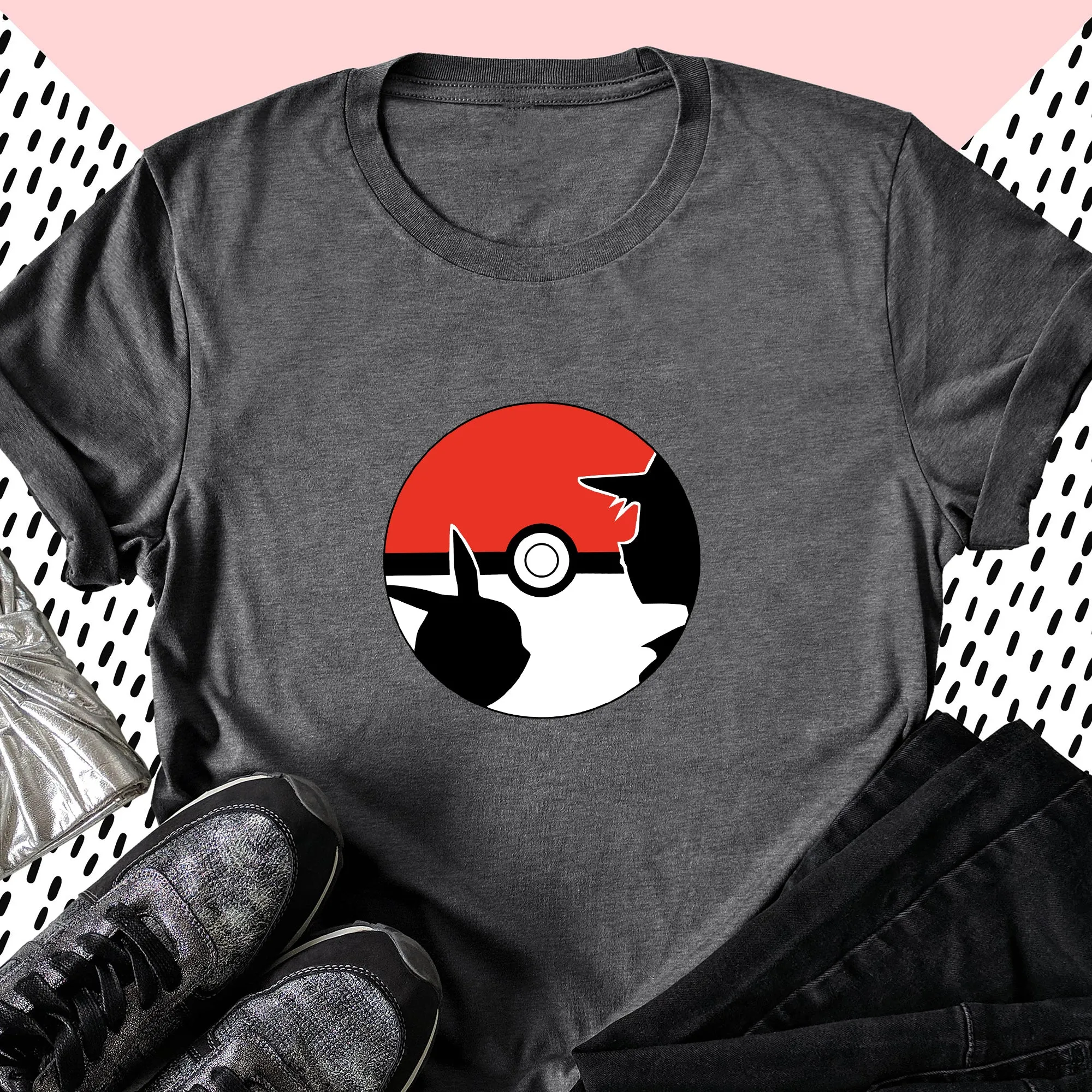 Pokemon Ash Ketchum Pikachu Adult T-shirt