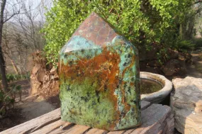 Polished "African Turquoise" Chrysocolla Point x 1 From South Africa