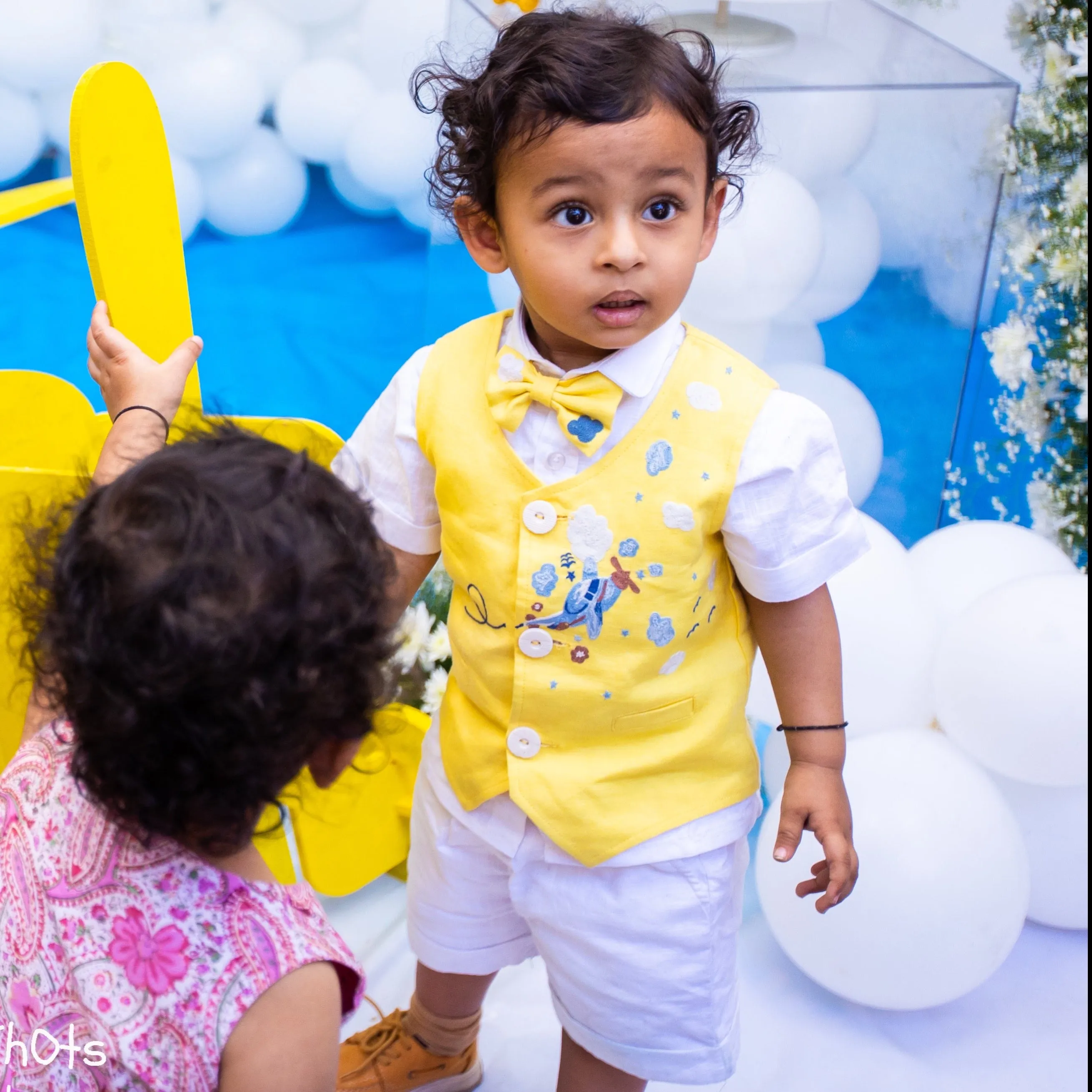 Pre-order | Waist Coat and Short Set | Yellow | Occasion wear
