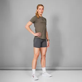 Saysky | Logo Combat T-Shirt | Brown Melange | Dames