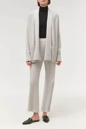 SHAWL COLLAR RIB CARDIGAN