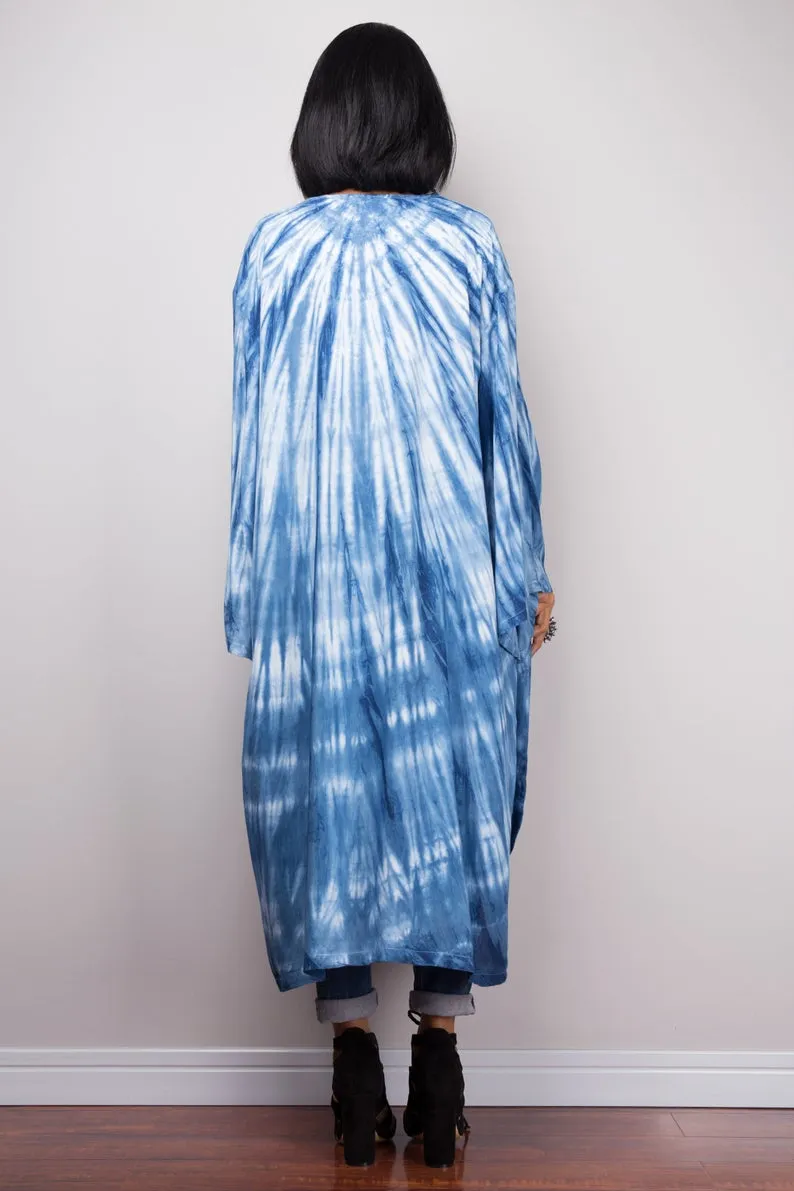 Shibori tie dye robe