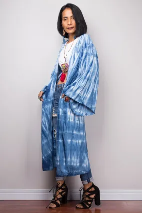 Shibori tie dye robe