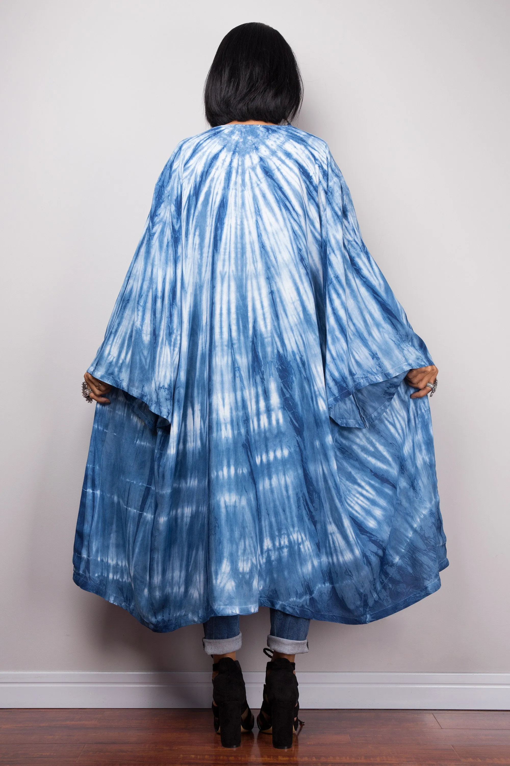 Shibori tie dye robe