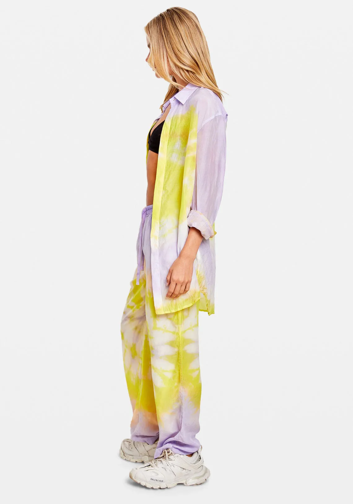 SILK CREPE RELAXED PANTS MULTI