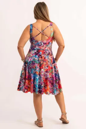 Silky Scoop Neck Comfort Crop Midi Dress W/ Pockets - Believe The Hype