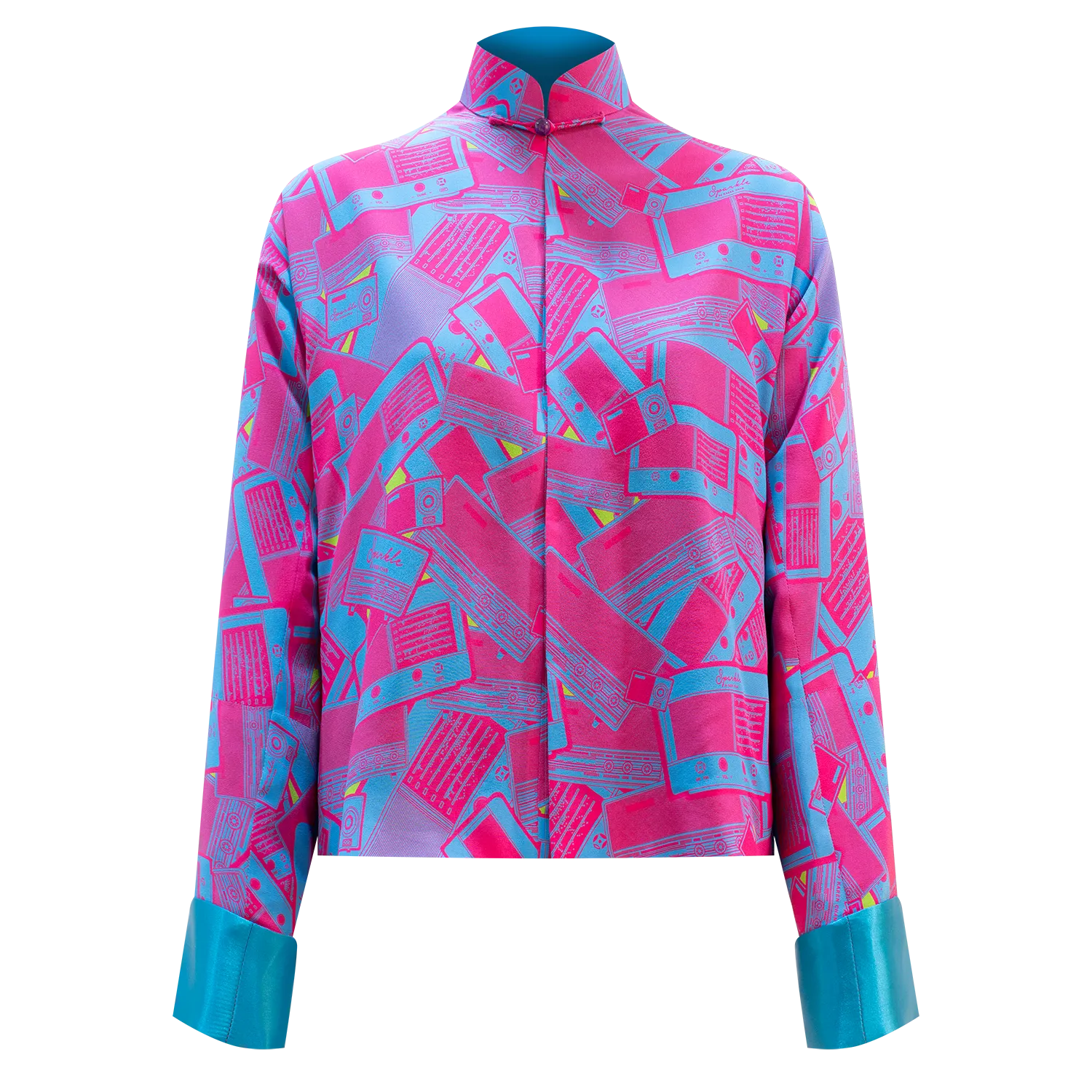 SPARKLE BY KAREN CHAN x  HK Heritage Museum【TRANSISTOR RADIO】 100% Silk Mini Tang Jacket (我們的兒時玩意) (收音機)