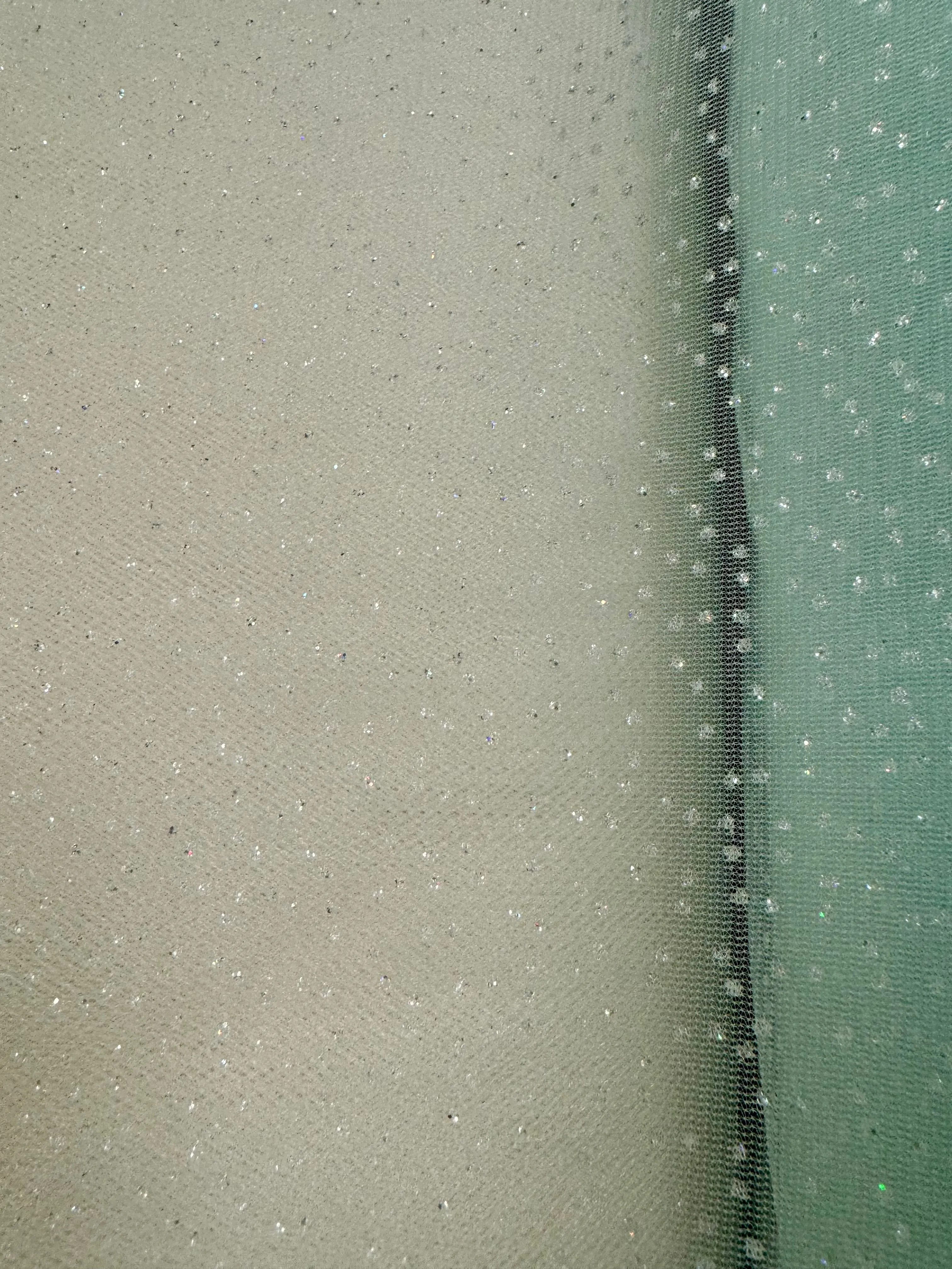Sparkle Organza - 60-inches Wide Mint Julep Green with Silver Sparkle Microdots
