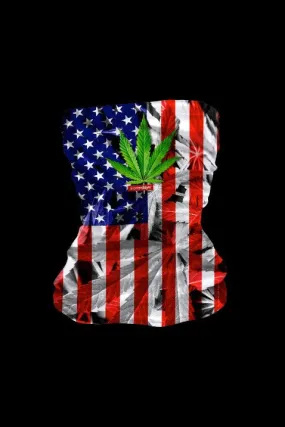 StonerDays USA Flag With Leaf Neck Gaiter