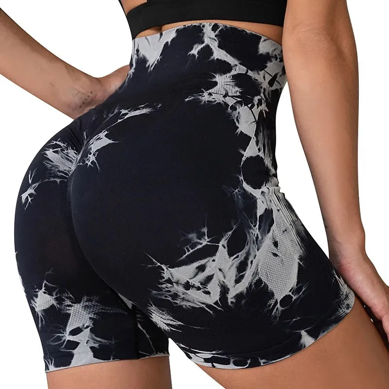 Tie dye Seamless Fitness Shorts Women