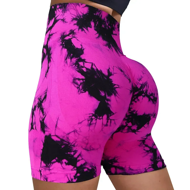 Tie dye Seamless Fitness Shorts Women