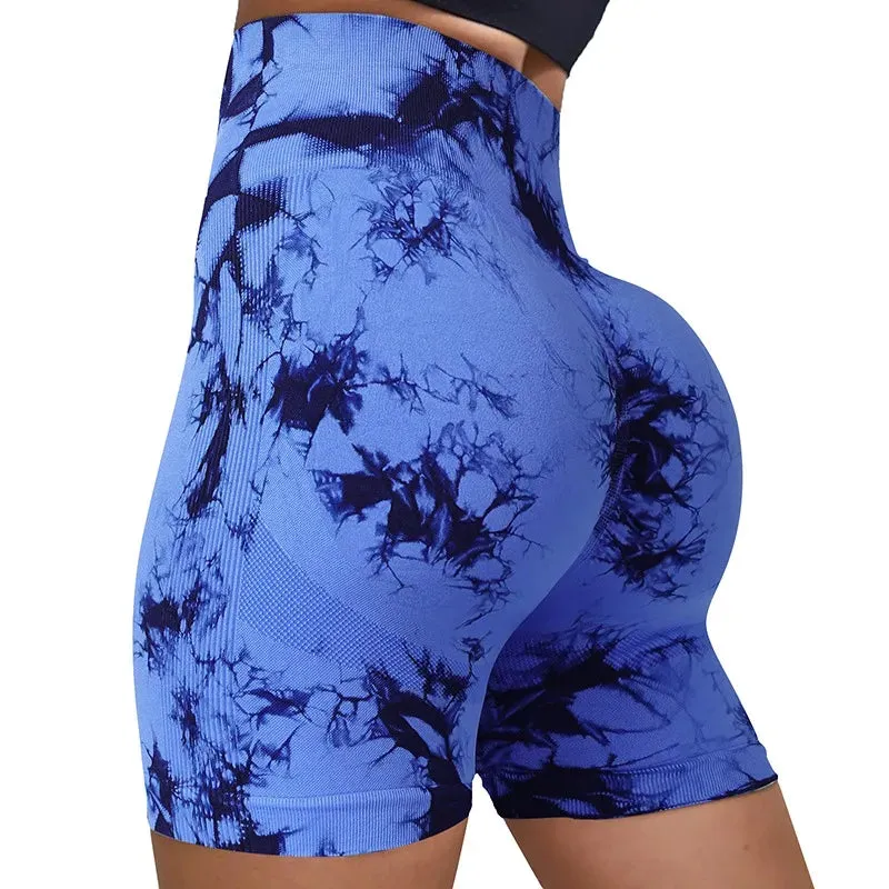 Tie dye Seamless Fitness Shorts Women