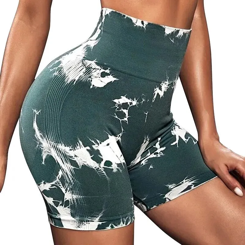Tie dye Seamless Fitness Shorts Women