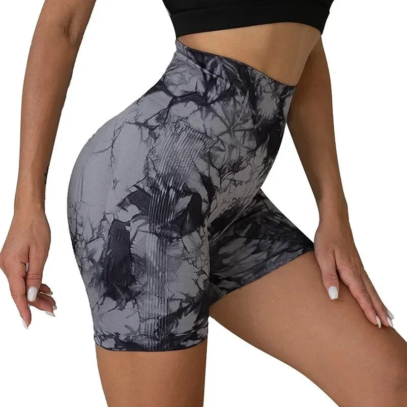 Tie dye Seamless Fitness Shorts Women