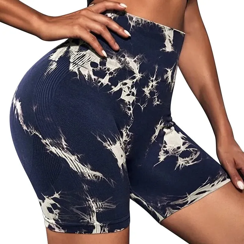 Tie dye Seamless Fitness Shorts Women