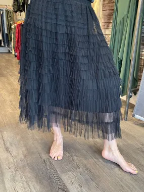 Tulle Layered Midi Skirt