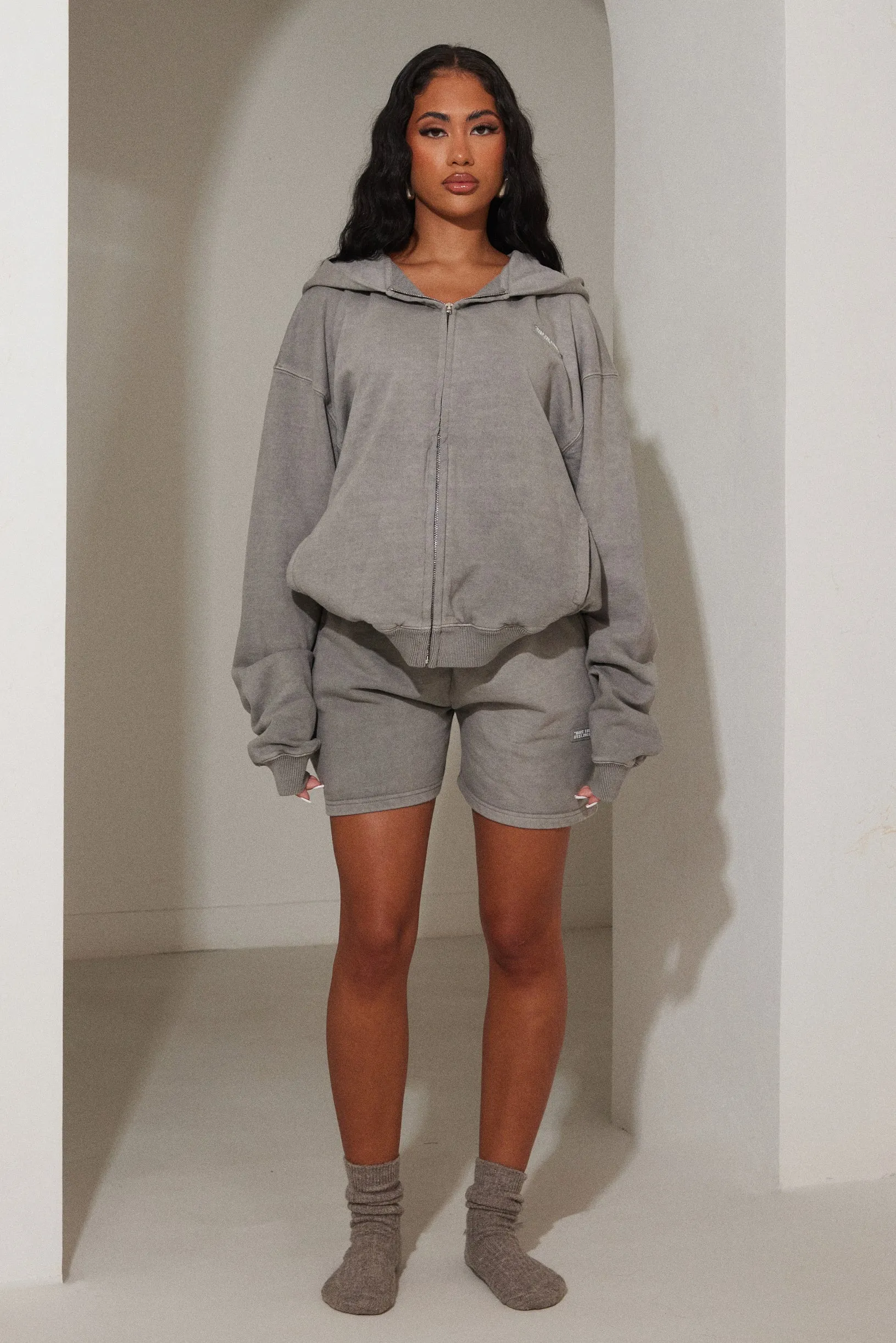 Unisex Zip Jacket - Grey Wash
