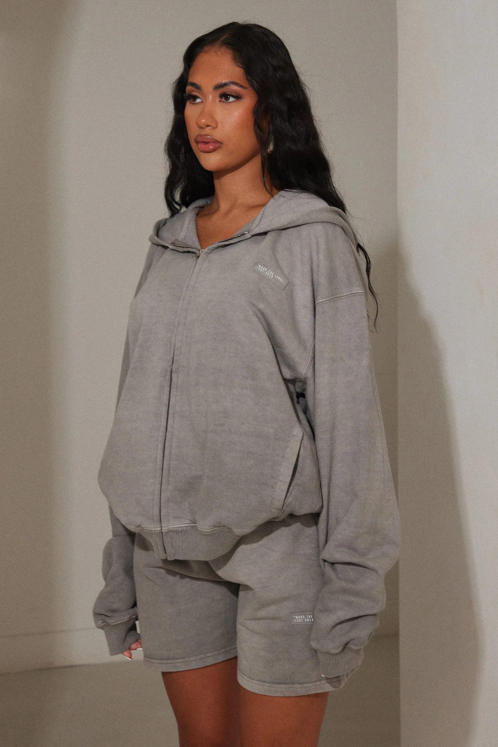 Unisex Zip Jacket - Grey Wash