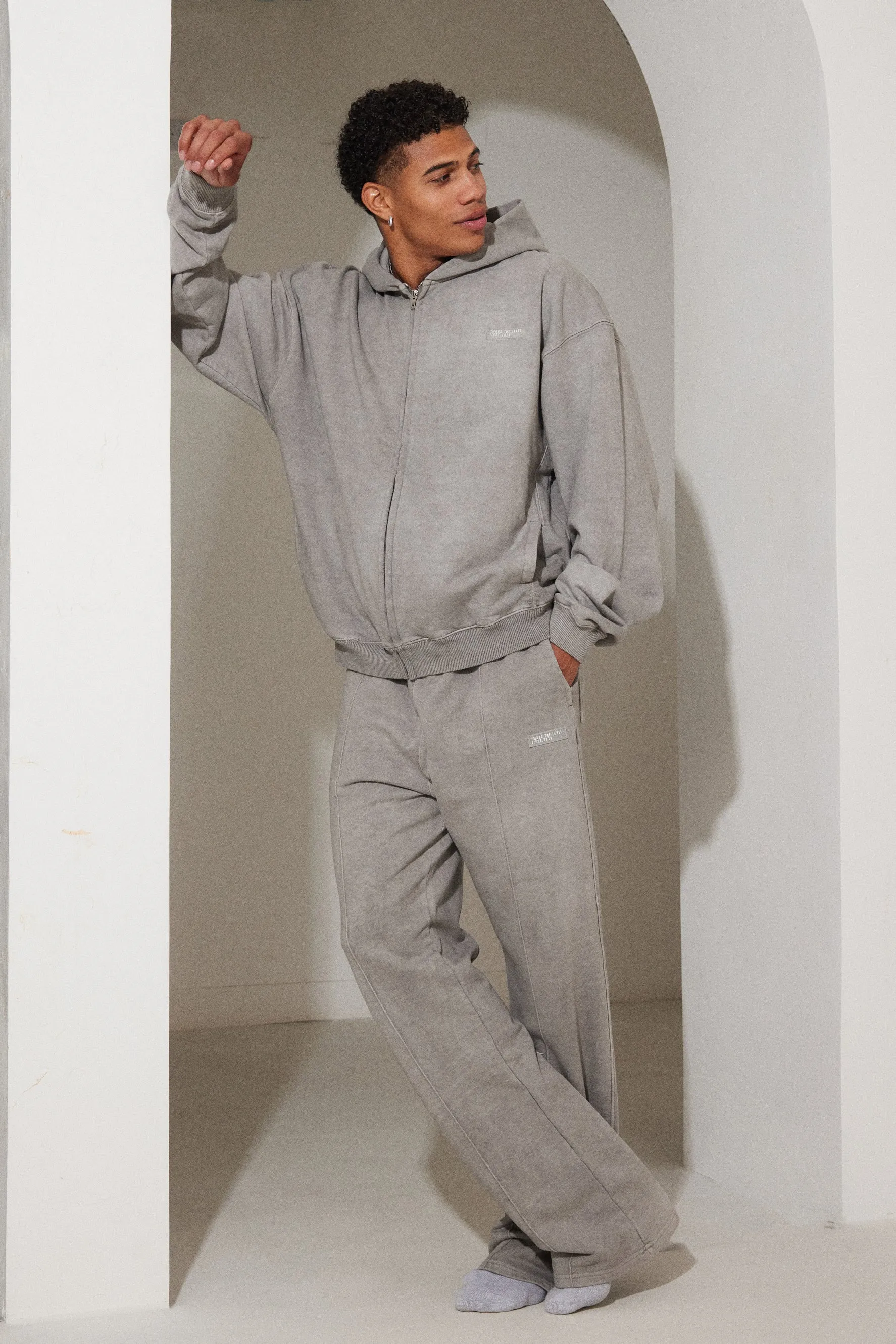 Unisex Zip Jacket - Grey Wash