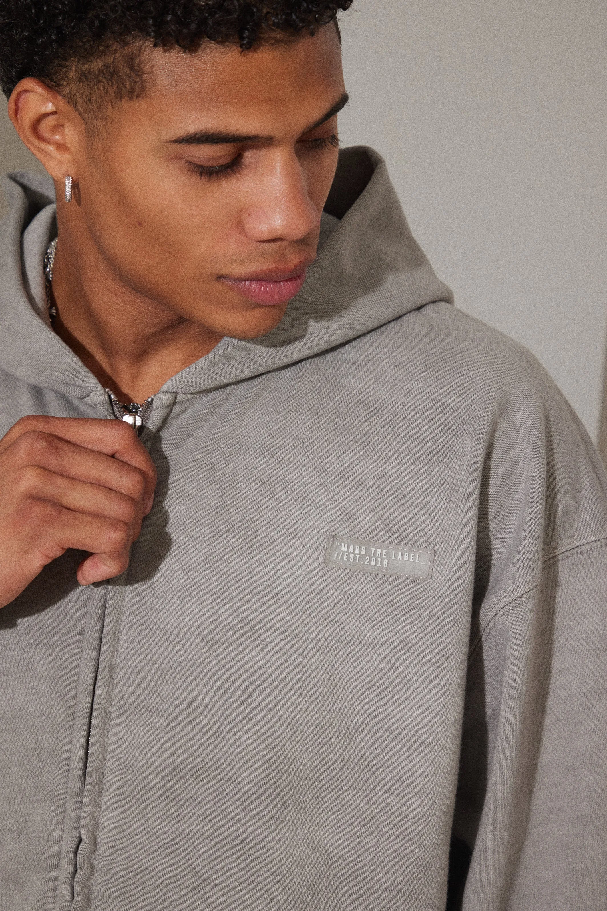 Unisex Zip Jacket - Grey Wash
